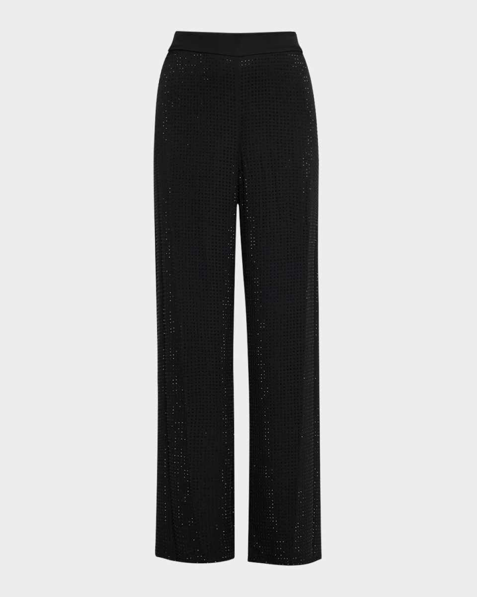 Wide-Leg Rhinestone Pants
